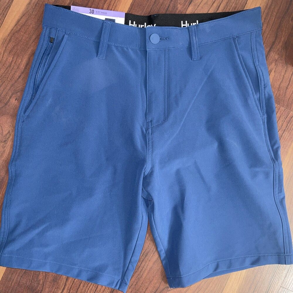 Hurley Men's Venture Hybrid Walk Short, blue, Size 30, 9.75” Inseam New